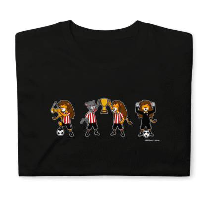 Camiseta negra Campeones con diseño león Athletic