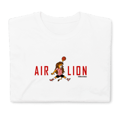 Camiseta blanca Air Lion con diseño león Athletic
