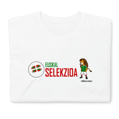 Camiseta blanca Euskal Selekzioa con diseño león Athletic