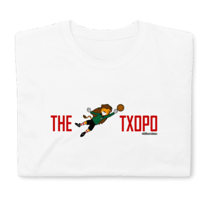 Camiseta blanca The Txopo con diseño león Athletic