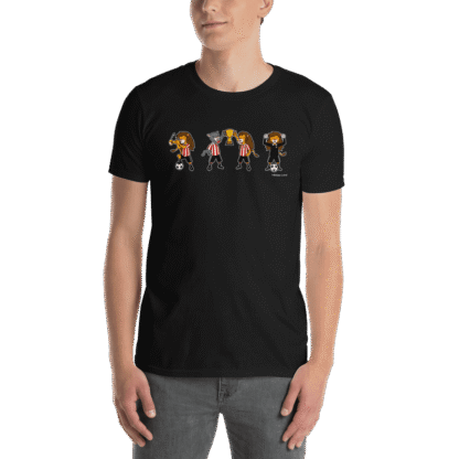 Camiseta negra Campeones con diseño león Athletic