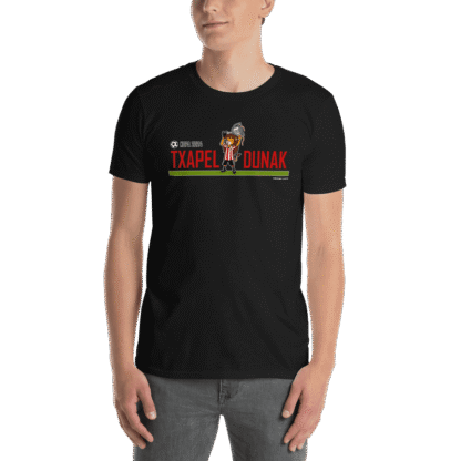 Camiseta negra Txapeldunak con diseño león Athletic