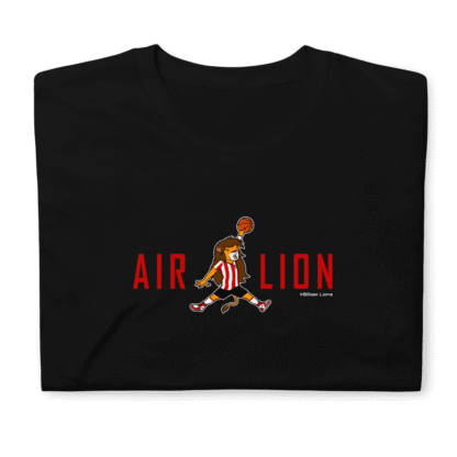 Camiseta negra Air Lion con diseño león Athletic