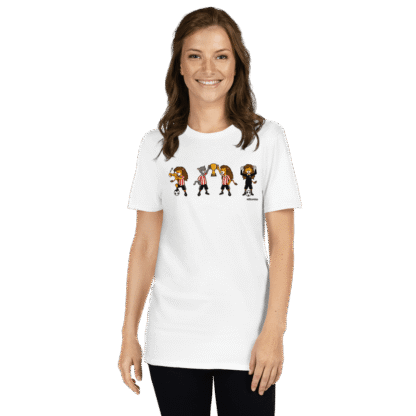 Camiseta blanca Campeones con diseño león Athletic