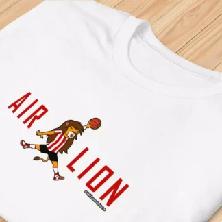 Camiseta blanca Air Lion con diseño león Athletic