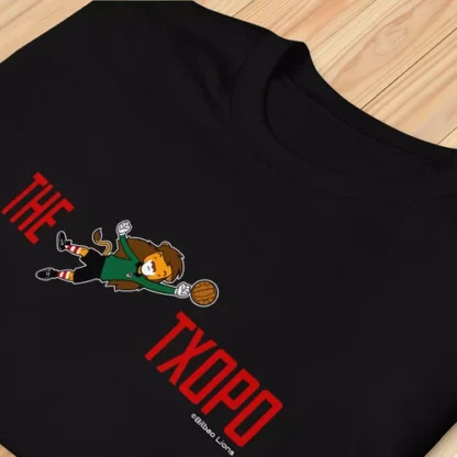 Camiseta negra The Txopo con diseño león Athletic