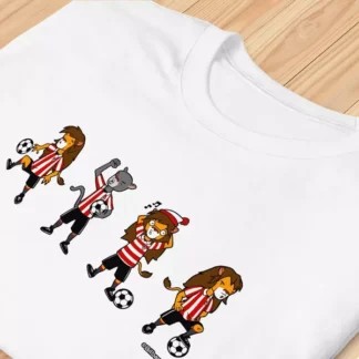 Camiseta blanca Wally con diseño león Athletic